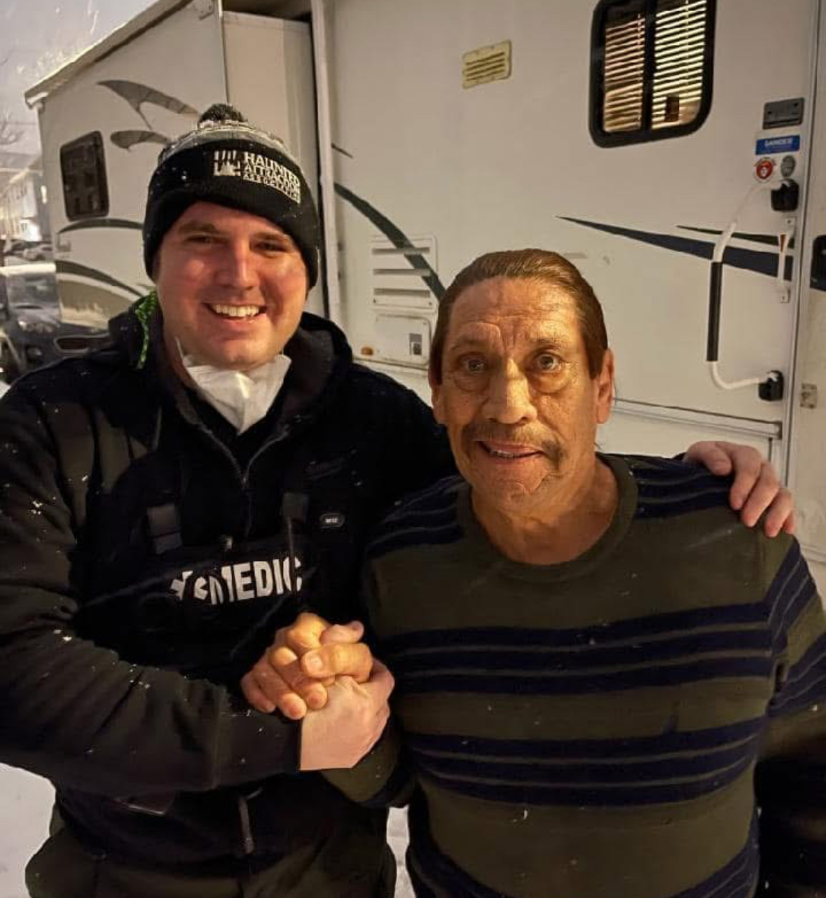 Medical standby with celebrity